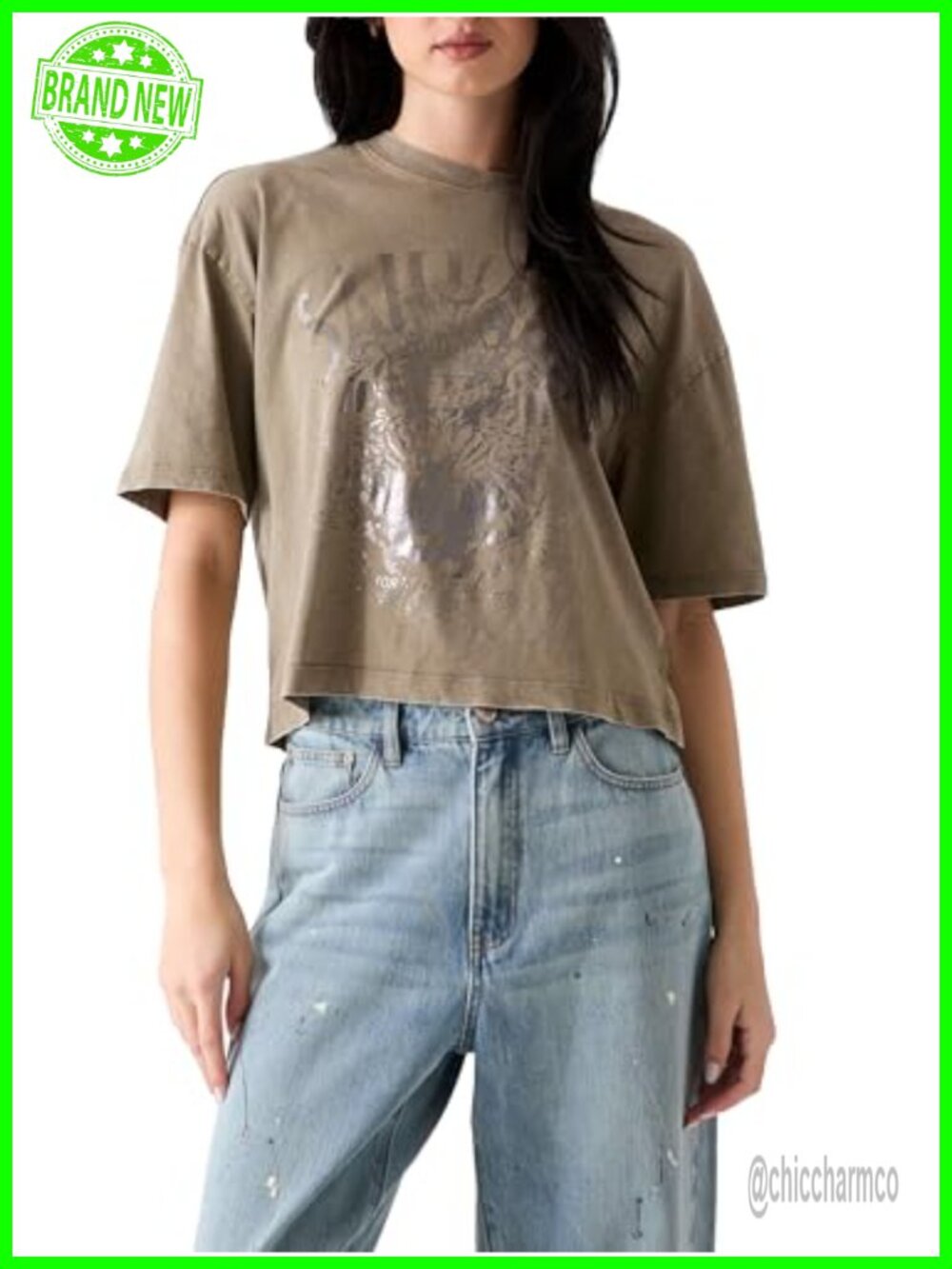 Oversized Graphic Tee Crew Neck Short Sleeve Boxy Relaxed Fit